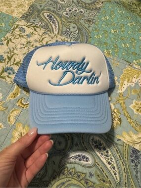 Howdy Darlin’ blue trucker hat